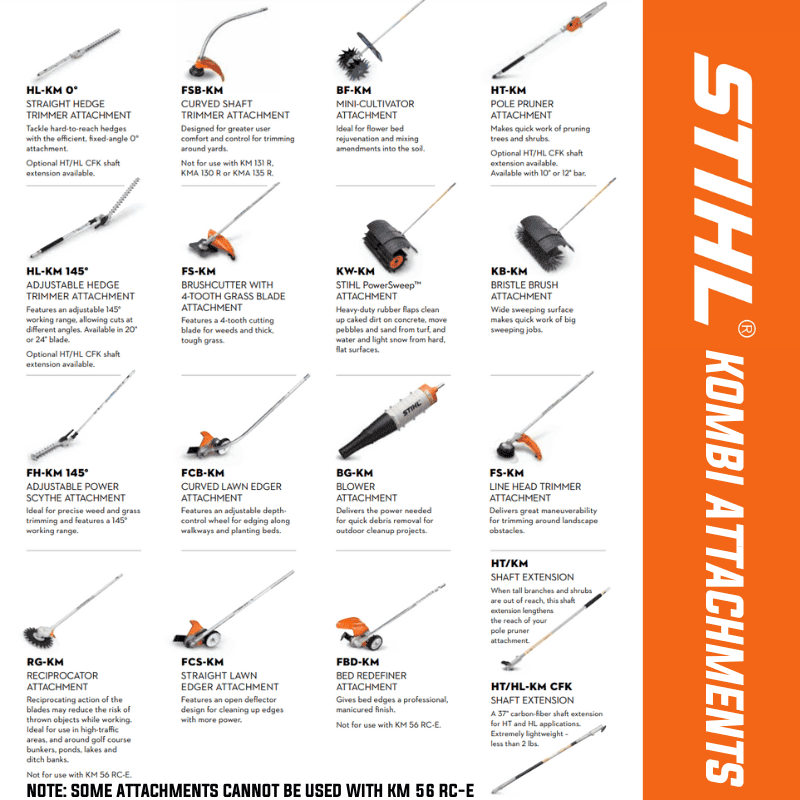 STIHL KM 111 R Gas Powered Kombi Motor Multi-Tasking Tool 31.4 cc