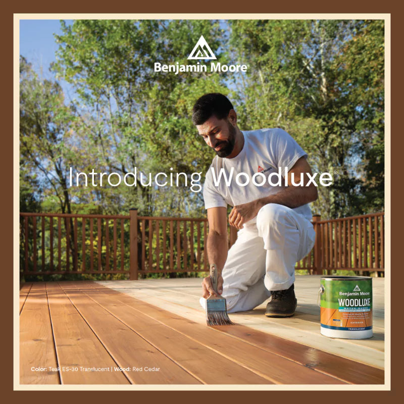 Benjamin Moore Woodluxe Water-Based Waterproofing Exterior Stain and Sealer Cedar Translucent Gallon (ES-40)