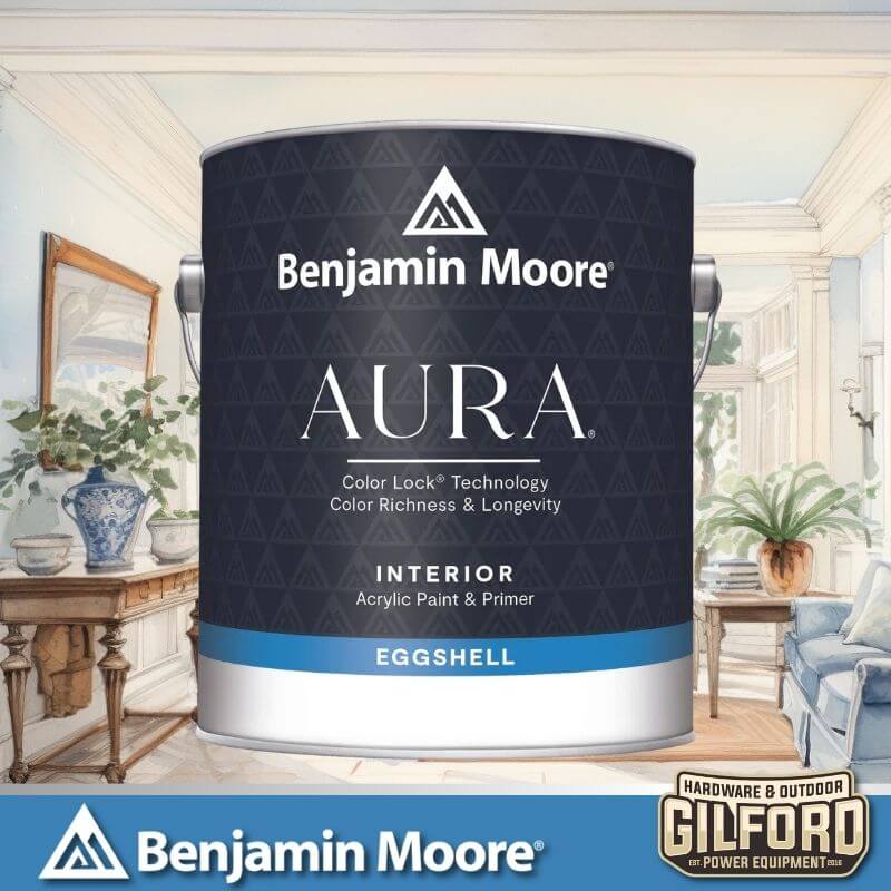 Benjamin Moore Aura Interior Paint Eggshell | Gilford Hardware 