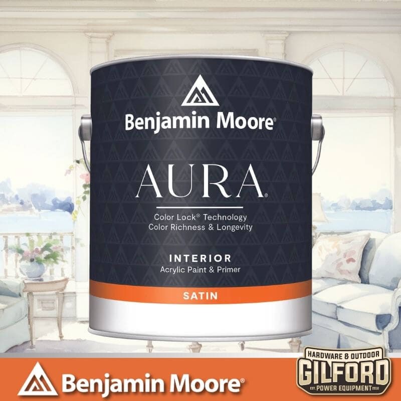 Benjamin Moore Aura Interior Paint Satin | Gilford Hardware 