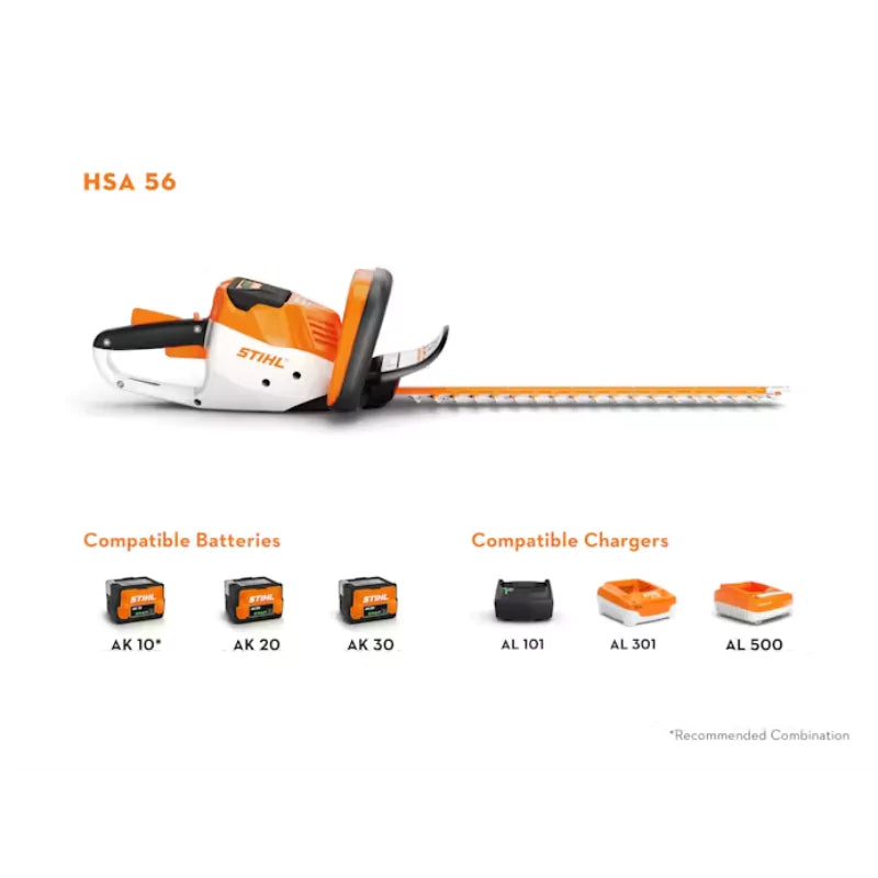 STIHL HSA 56 Lightweight Battery Powered Hedge Trimmer 18-inch.