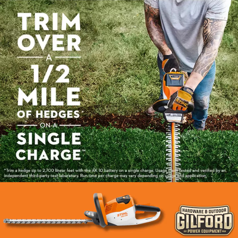 STIHL HSA 56 Lightweight Battery Powered Hedge Trimmer 18-inch.