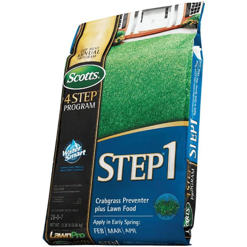 Scotts Step 1 Lawn Fertilizer Crabgrass Preventer Plus Lawn Food (28-0-7) 15,000 sq. ft.