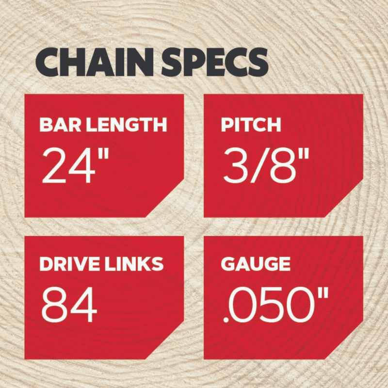 Oregon Chainsaw Chain 3/8" 0.50, 24" 48 Links | Gilford Hardware 