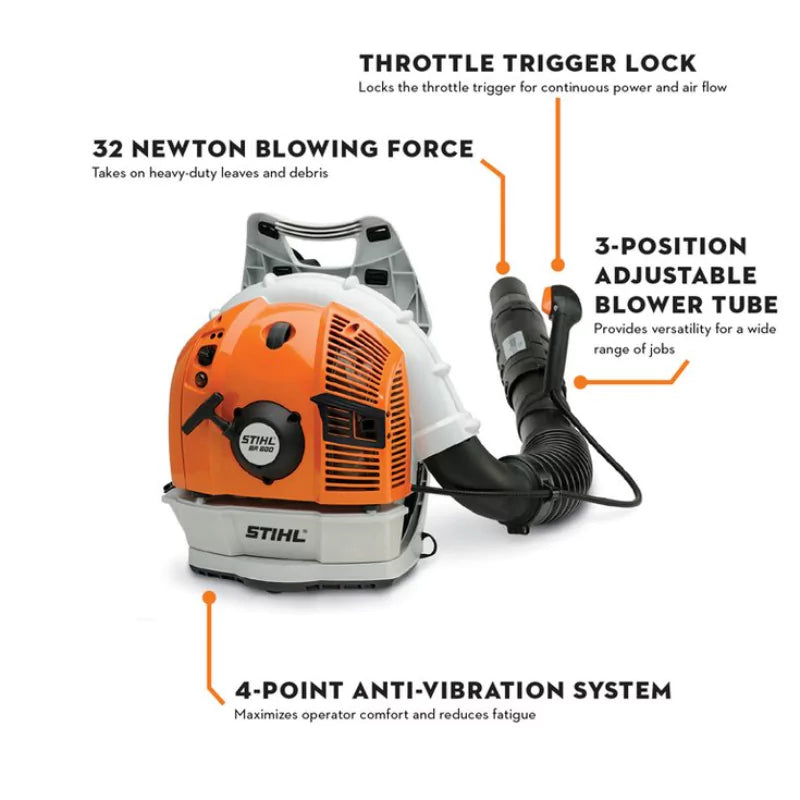 STIHL BR 600 MAGNUM Gas Powered Backpack Blower 677 cfm 64.8 cc 238 mph