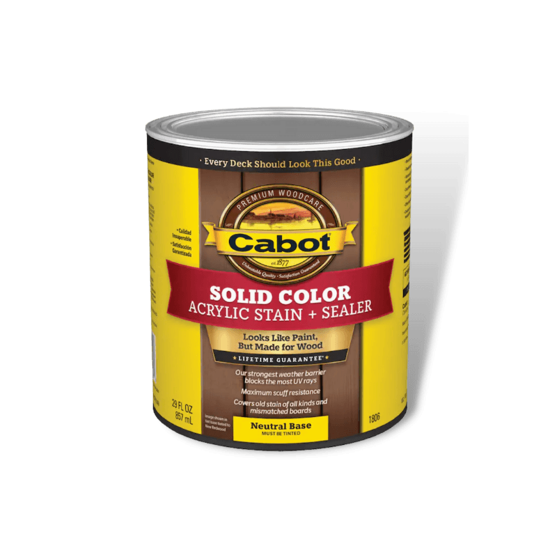 Cabot Deck Stain Solid Tintable Water-Based Acrylic | Gilford Hardware