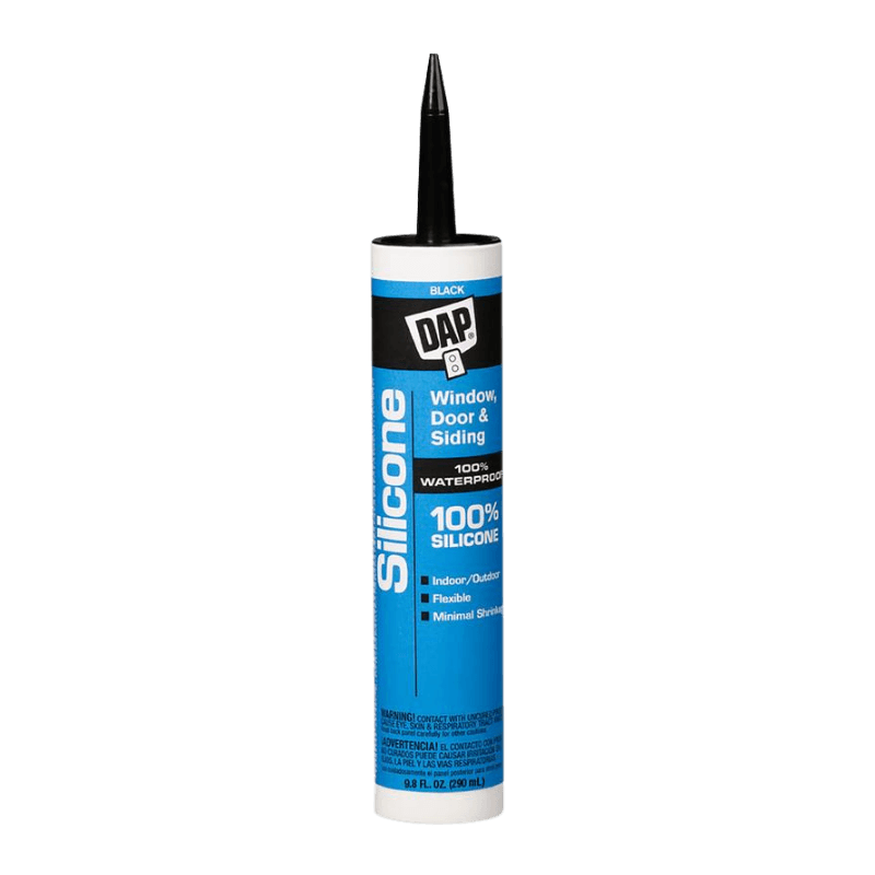 DAP Window, Door & Siding Black Silicone Waterproof Sealant 9.8 oz. | Gilford Hardware