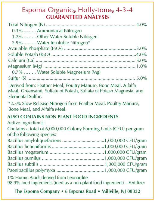 Espoma Holly-tone Organic Plant Food 18 lb. | Gilford Hardware 