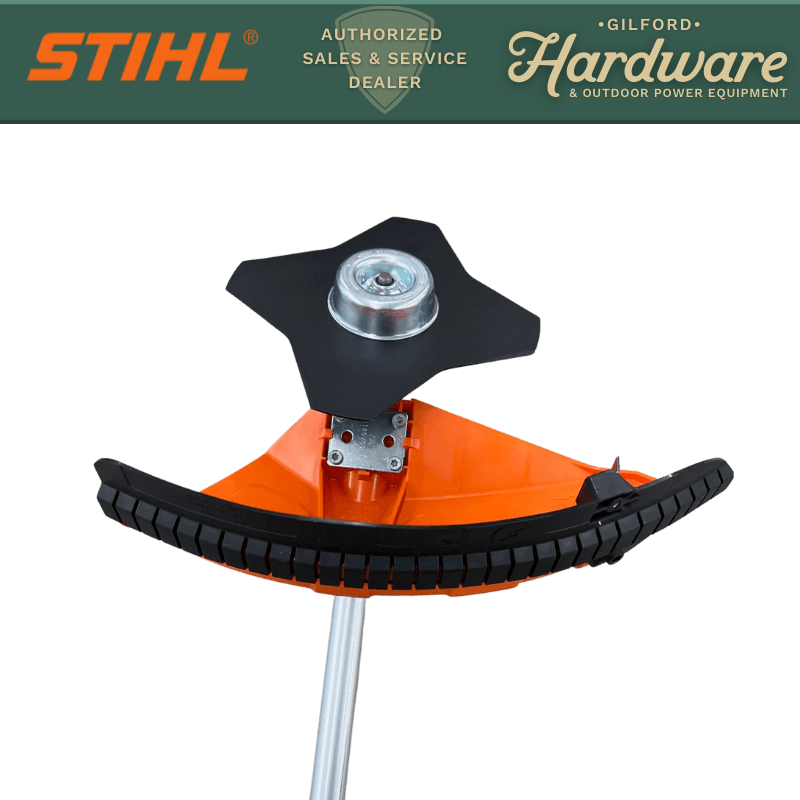 STIHL FS-KM Brushcutter with 4 Tooth Grass Blade Kombi Attachment | Gilford Hardware