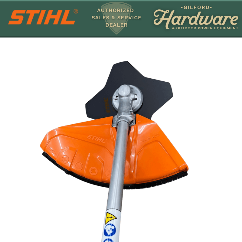 STIHL FS-KM Brushcutter with 4 Tooth Grass Blade Kombi Attachment | Gilford Hardware