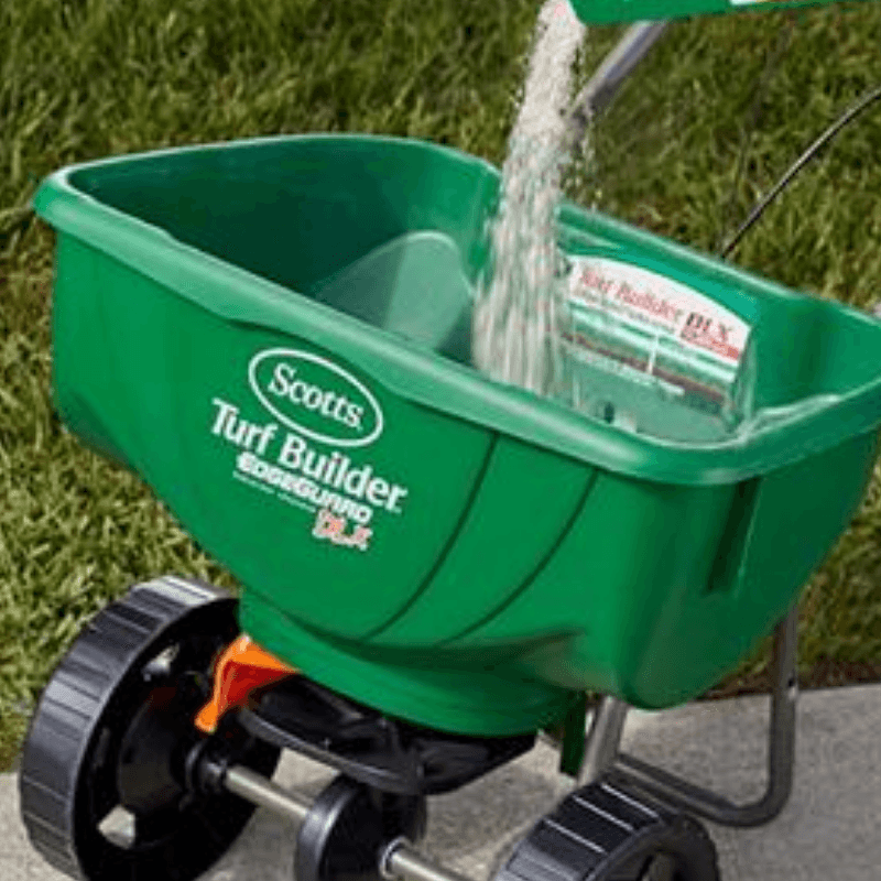 Scotts Deluxe EdgeGuard Push Spreader |  Gilford Hardware