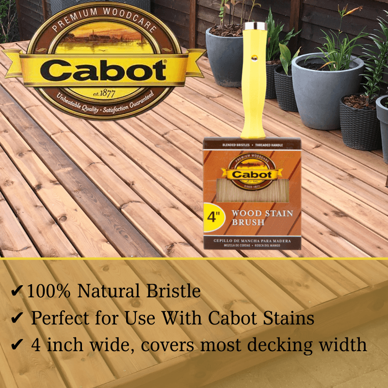 Cabot Straight Stain Brush 4 in. | Gilford Hardware