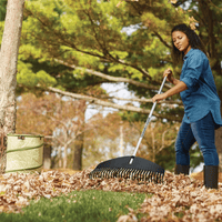 Thumbnail for Fiskars Poly Leaf Rake Aluminum Handle | Gilford Hardware