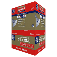 Thumbnail for GE Advanced Clear Silicone K&B Caulk Sealant 10.1 oz. | Gilford Hardware