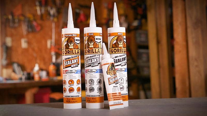 Gorilla 100% Silicone Sealant & Caulking White 9 oz. | Gilford Hardware 