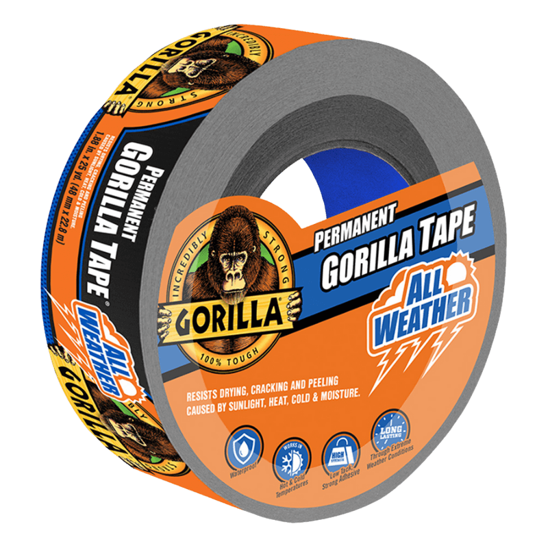 Gorilla Black Duct Tape All Weather 1.88" x 75' | Gilford Hardware 