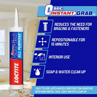 Thumbnail for Loctite Power Grab Latex All-Purpose Construction Adhesive 9 oz. | Gilford Hardware 