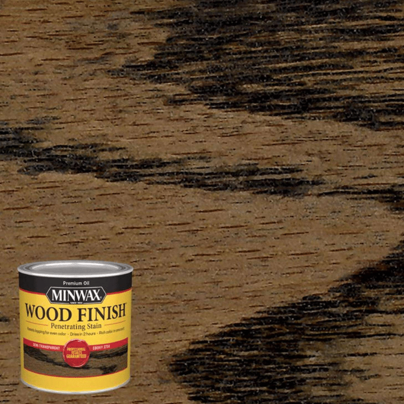 Minwax Oil-Based Wood Stain Semi-Transparent Ebony 0.5 pt. | Gilford Hardware