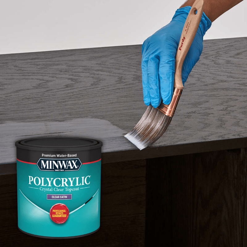 Minwax Polycrylic Protective Finish Satin Clear  0.5 pt. | Gilford Hardware 