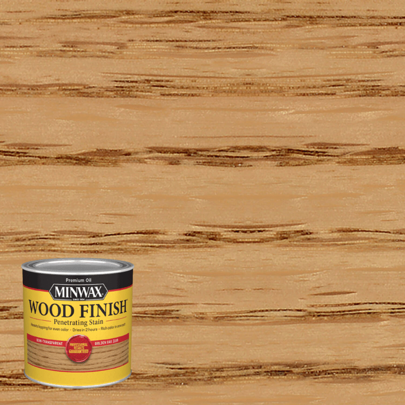 Minwax Oil-Based Wood Stain Semi-Transparent Golden Oak 0.5 pt. | Gilford Hardware