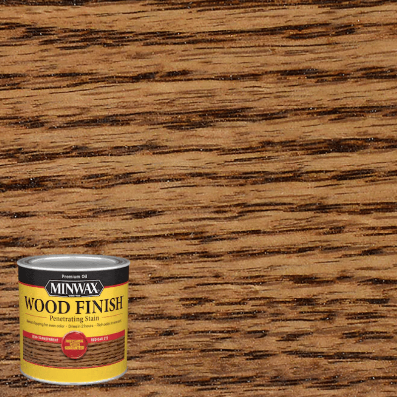 Minwax Oil-Based Wood Stain Semi-Transparent Red Oak 0.5 pt. | Gilford Hardware 