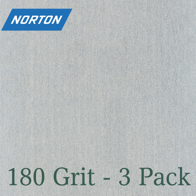 Norton ProSand Sandpaper 180-Grit 11"x 9" 3-Pack. | Gilford Hardware