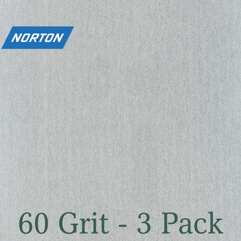 Norton ProSand Sandpaper 60-Grit 11" x 9" 3-Pack. | Gilford Hardware 