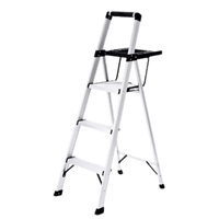 Thumbnail for Rubbermaid Aluminum Step Stool 3-Step | Gilford Hardware