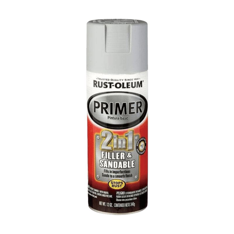 Rust-Oleum 2-in-1 Automotive Primer Spray Paint Flat Gray 12 oz. | Gilford Hardware