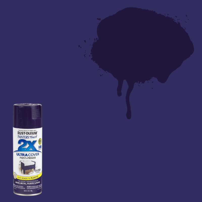 Rust-Oleum 2X Cover Gloss Purple Paint+Primer Spray Paint 12 oz. | Gilford Hardware