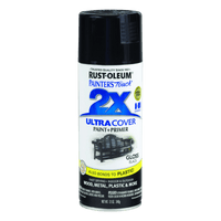 Thumbnail for Rust-Oleum 2X Ultra Cover Flat Black Spray Paint 12 oz. | Gilford Hardware