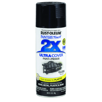 Thumbnail for Rust-Oleum 2X Ultra Cover Gloss Black Spray Paint 12 oz. | Gilford Hardware