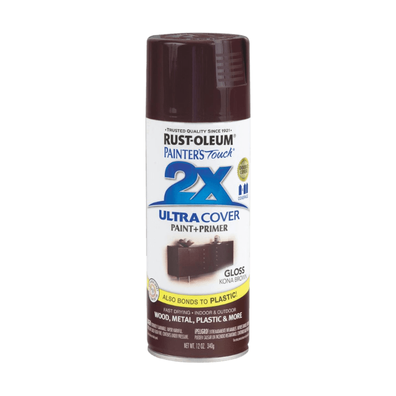 Rust-Oleum Gloss Kona Brown Paint+Primer Spray Paint 12 oz. | Gilford Hardware