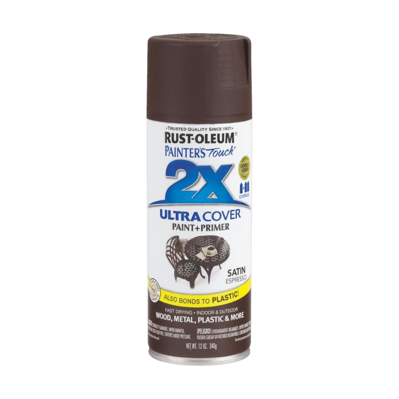 Rust-Oleum Satin Espresso Paint+Primer Spray Paint 12 oz. | Gilford Hardware