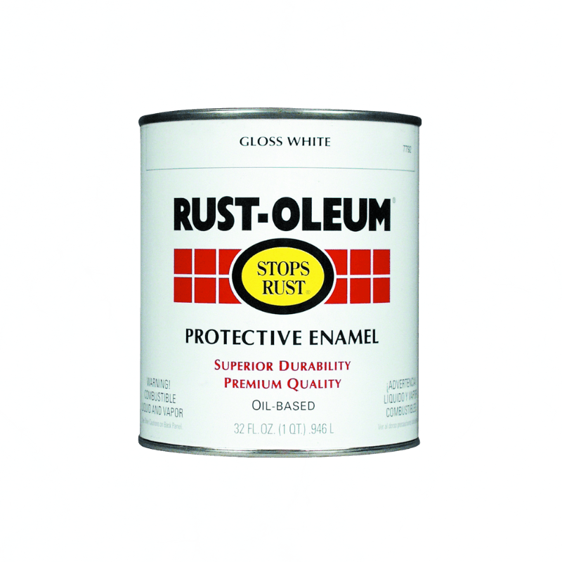 Rust-Oleum Stops Rust Gloss White Enamel Paint Quart | Gilford Hardware