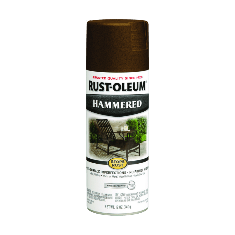 Rust-Oleum Stops Rust Spray Paint Hammered Brown 12 oz. | GH