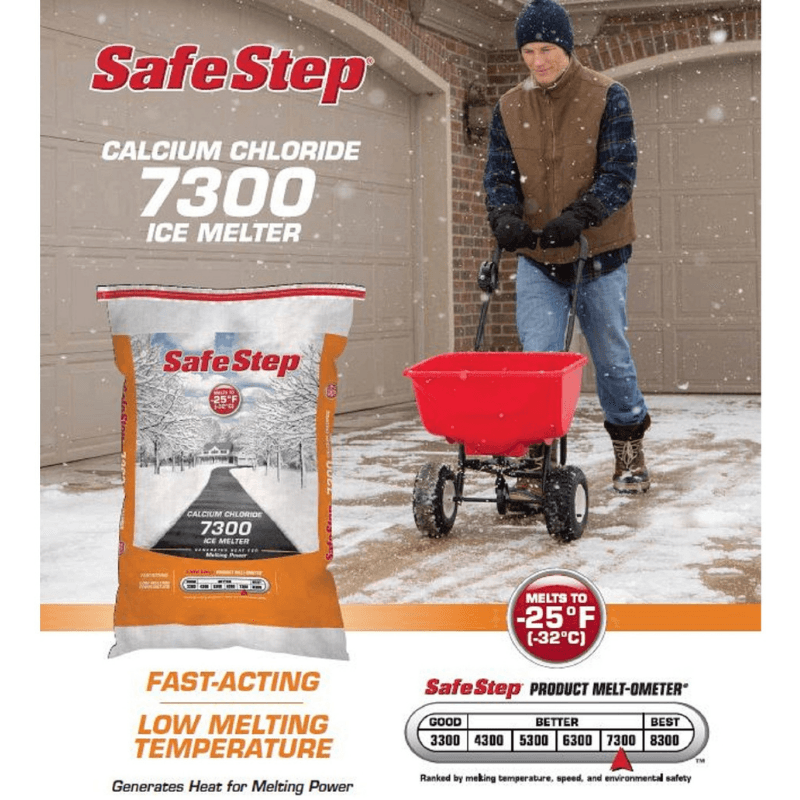 Safe Step 7300 Calcium Chloride Ice Melt - 8 lb Jug for Quick & Safe Melting