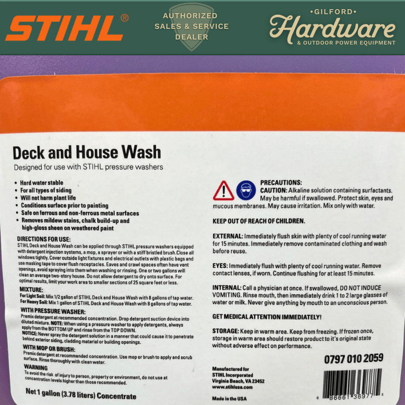 STIHL Pressure Washer Deck and House Wash 1 gal. | Gilford Hardware 