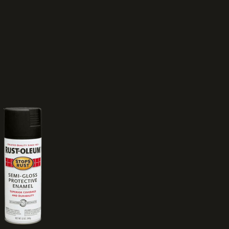 Rust-Oleum Stops Rust Spray Paint Semi-Gloss Black 12 oz. | Gilford Hardware