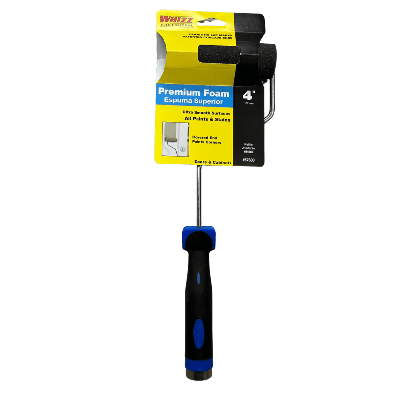 Whizz Mini Paint Roller Frame & Cover Smooth 4 in. | Gilford Hardware 