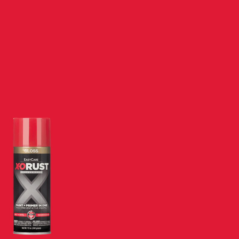 X-O RUST Anti-Rust Enamel Hot Red Gloss Spray Paint & Primer 12 oz. | Gilford Hardware